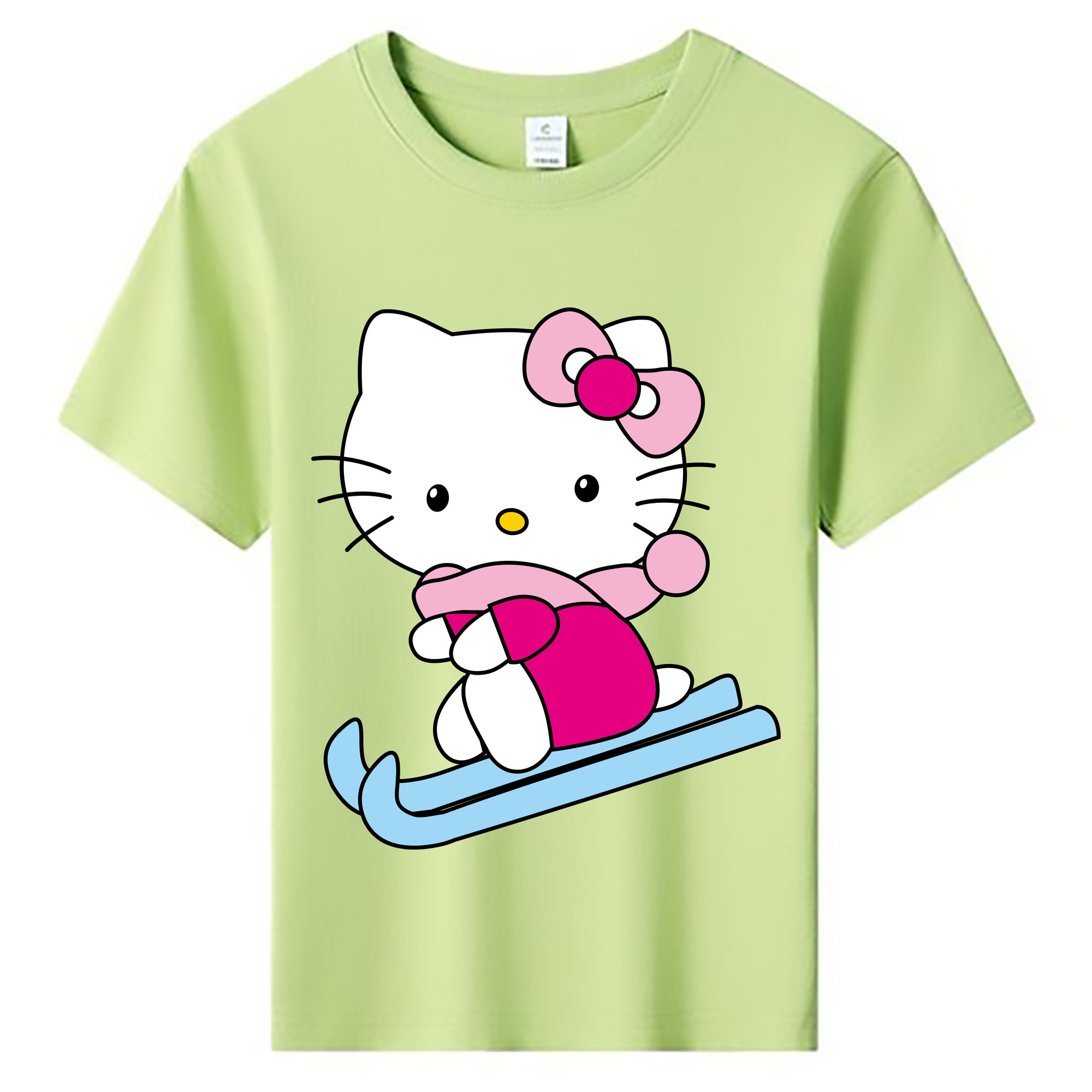（画像用） Hello Kitty ハローキティ 綿100％キッズTシャツ（フロントプリント）